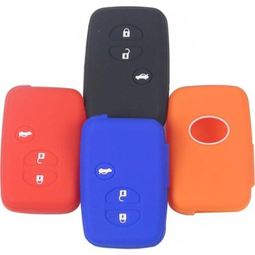 Bilchave 10pcs 3BT Silicone Remote Car Key Case Cover Fob For Toyota Kamimizu Land Cruiser Camry Highlander Crown Prado Prius