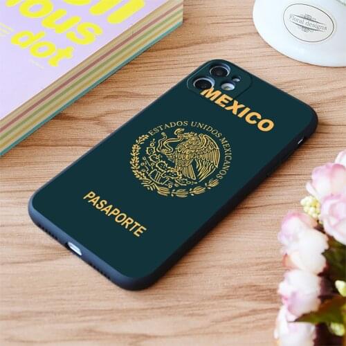 For Iphone Passport Of Mexico Print Soft Matt Apple iPhone Case 6 7 8 11 12 Plus Pro X XR XS MAX SE
