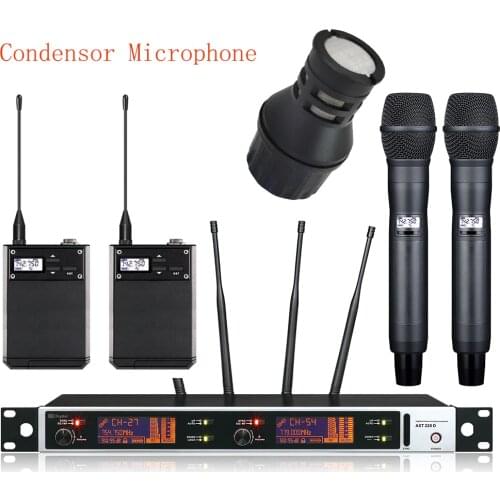 Leicozic ATX220D Digital Microphone Professional True Diversity Mikrofon Wireless 2x100CH Dual Channel Mic UHF Microfonos Stage