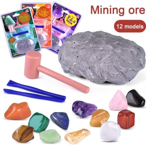 Kids DIY Excavation Mining Toy Colorful Gem Model Archaeological excavation Educational Game Toys for Children Xmas Gift