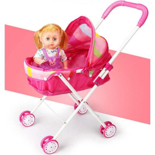 Baby Doll Stroller Pushchair for Reborn Newborn Baby, Nursery Bedroom Furniture