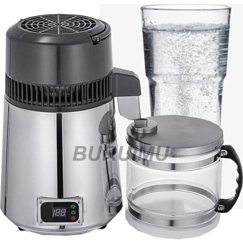 Household Pure Water Distiller Temperature Controlled Alcohol Distillation Purifier Equipment Stainless Steel Glass Jar