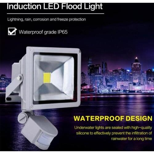 Human Body PIR Sensor Infrared Induction Flood Light 220V LED FloodLight 10W 20W 30W 50W Reflector LED Flood Light