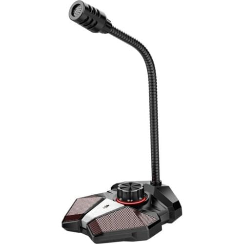 USB Computer Microphone, Mute Button and LED Indicator, Used for Recording, Gaming, Compatible with Laptop Desktop