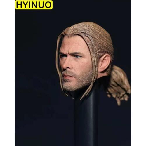 Custom 1/6 Scale male man boy head 1/6 The Thor Braid Head Sculpt Model PVC braid Head Model Toys Fit 12" Action Figure Body