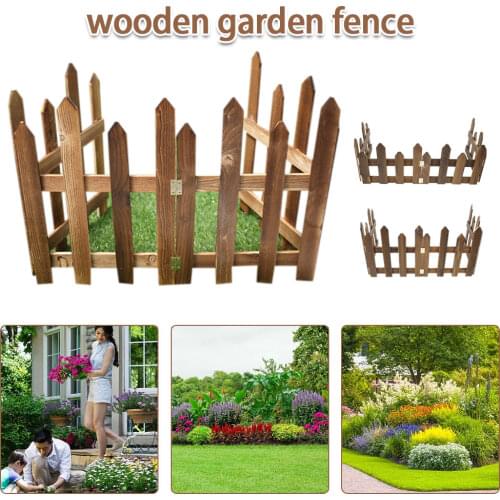 Wood Small Bamboo Fence Hurdle Balcony Grow Flowers Garden Flower Pond Decorate Log Timber Pile Enclosure Fence Anticorrosive