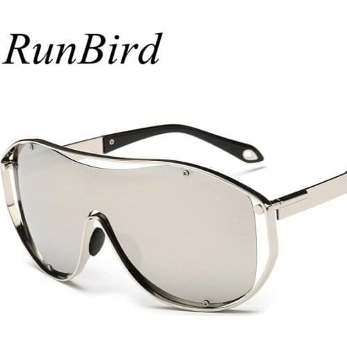 RunBird Fashion Vintage Rivet Sunglasses Women Brand Designer Metal Sun Glasses for Women Lentes De Sol Oculos UV400 Shades R080
