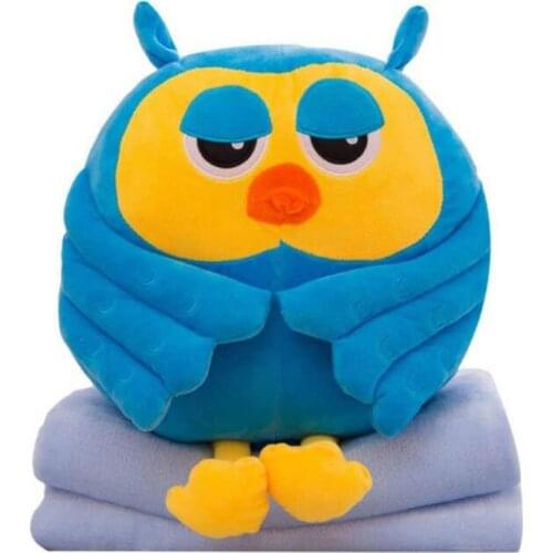 BOLAFYNIA owl pillow with blanket sofa cushions plush toy children birthday Christmas gift stuffed toys air conditioning blanket