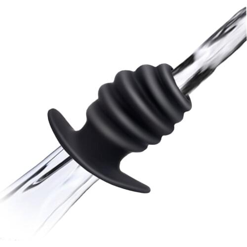 Hollow anal plug dildo butt plug silicone vaginal speculum anal dilator enema prostate massager anus expander sex toys for woman