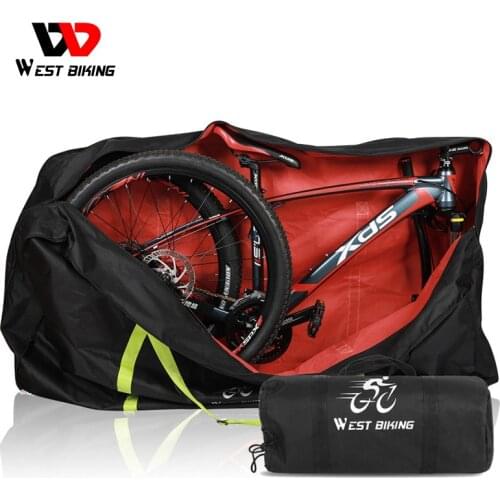 WEST BIKING Portable Bicycle Carry Bag for 14"16"20" Inch Mountain Bike 700C Road Bike Case Pouch Transport Storage Loading Bag