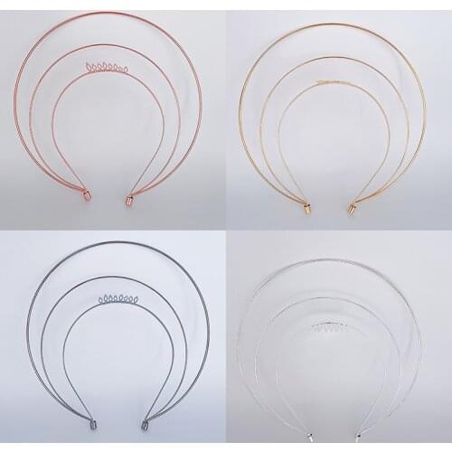 Unique Band Comb Design 3-Layer Metal Headwear Fashion Wedding Hair Accessories Gold Hair Belt Bridal Headwear Hair Accessories