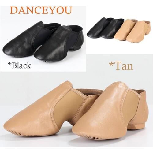 Professional Dancing Sneakers Latin Jazz Dance Shoes Genuine Leather Femme Soft Sole Ballet Shoes Elastic Band Ladies Ballroom