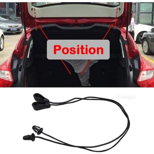 Wooeight 2Pcs Black Onwards Parcel Shelf Fixing Straps Cord String Fit for Ford Focus MK2 II 2004-2007 2008 2009 2010 2011