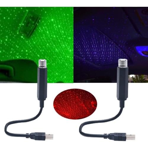 Romantic LED Starry Sky Night Light 5V USB Powered Galaxy Star Projector Lamp for Car Roof Room Ceiling Decor Plug and Play