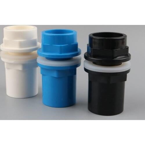 1pc PVC 40mm Connector Fish Tank Joint Drain Pipe Accessories Aquarium Drainage System Fittings 1 1/4 inch Thread Joint