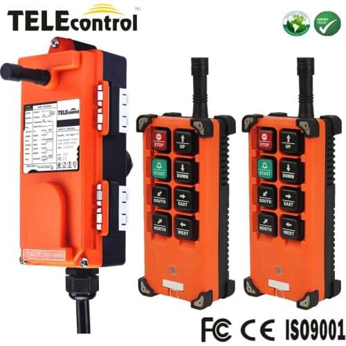 Telecontrol Cheap price F21-E1B RF 433MHz 315 industrial multiple traveling EOT crane and hoist remote control with 2transmitter