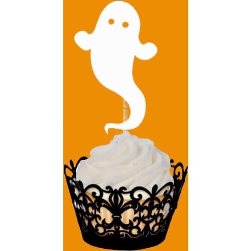 Ghost halloween cupcake toppers cupcake toppers Food Picks toothpicks wedding bachelorette bridal shower party decorations