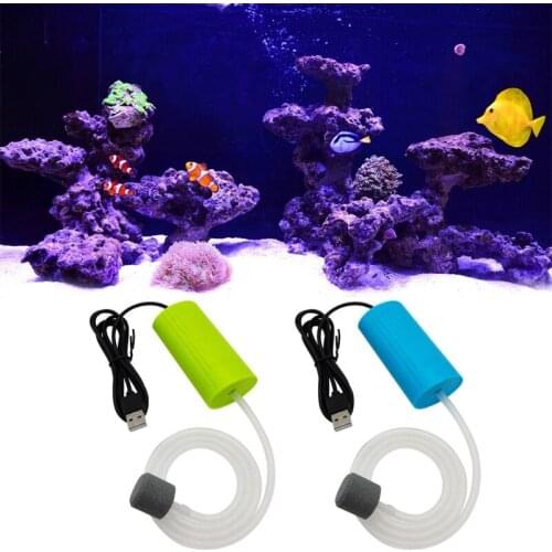 Aquarium Air Pump Whisper Quiet Air Pump Mini USB Bubbler for Salt and Fresh Water Fish Tank Fountain Pond Oxygen Pump