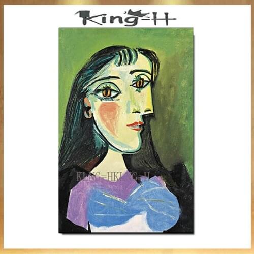 World famous Oil Painting Abstract Portrait Lady By Pablo Picasso Wall Picture 100% Handmade Home Wall Decor Unique Gift