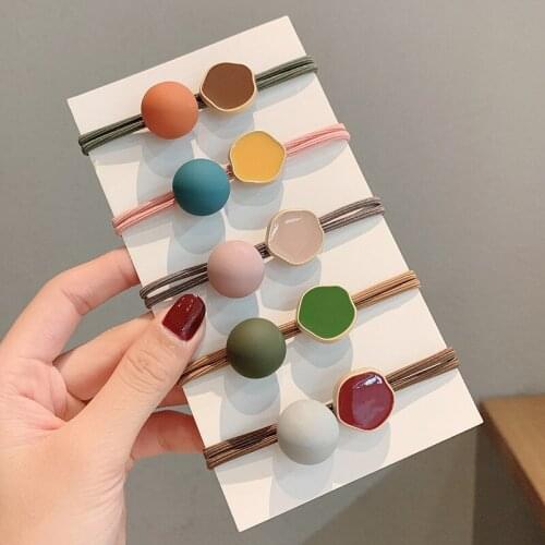 1Pcs Hot Sale Elegant Simple Scrunchie Women Girls Elastic Hair Rubber Bands Accessories Crystal Ball Hair Rope Headdress