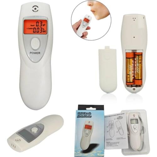 10pcs/ Portable Breath Alcohol Analyzer Digital Breathalyzer Tester Body Alcoholicity Meter Alcohol Detection
