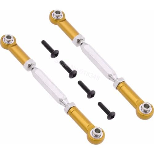 2pcs Aluminum Rear Upper Steering Linkage Rod For RC 1:10 Electric Himoto E10 E10XT E10XTL Katana Truggy Parts 33606