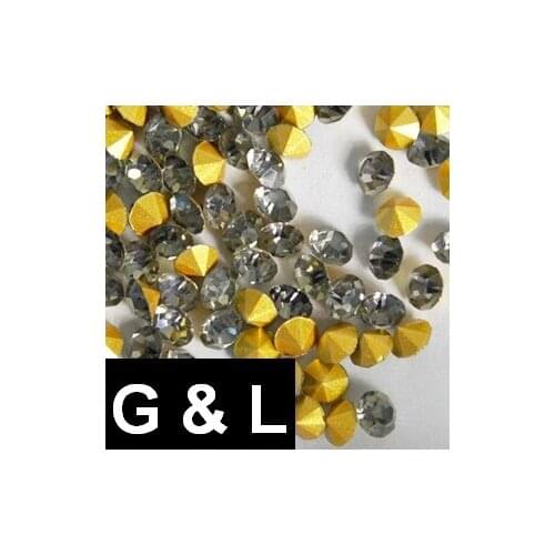 Ss26-ss40 288pcs Black Diamond Color Pointback Rhinestones Glass Material Stones Used For Jewelry Nail Art Decoration