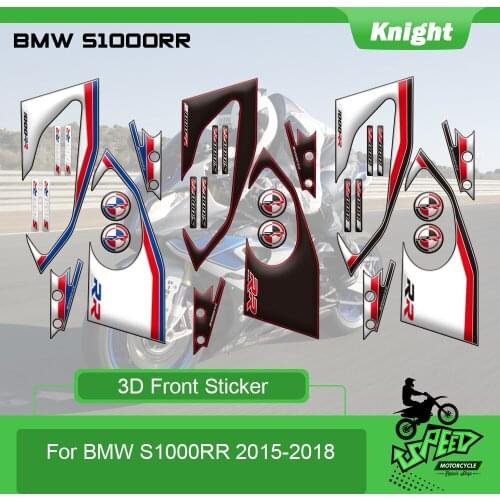 Motorcycle front fairing car sticker 3D edge gel protection front decal for BMW S1000RR Front panel applique 2015 2016 2017 2018
