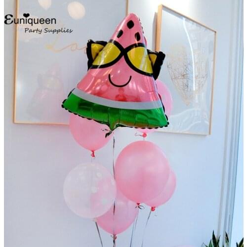7pcs/pack Summer Party Watermelon/Pitaya Fruit Foil Balloons Fruits Helium Balloon Birthday Decorations Festive Supplies