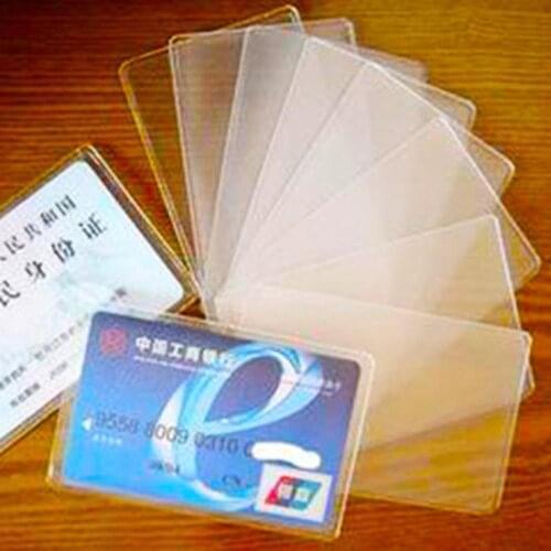 8 PCS Waterproof Transparent Card Pvc Cover Silicone Plastic Card holder Case To Protect Credit Cards Matte Holder Card Sleeve