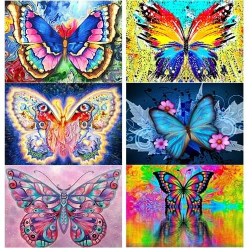 New 5D DIY Diamond Painting Butterfly Diamond Embroidery Animal Cross Stitch Full Square Round Drill Home Decor Manual Art Gift