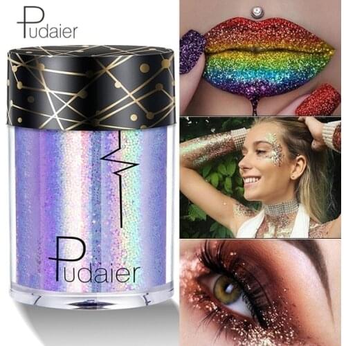 Glitter Monochrome Eyeshadow Lip Body Nail Glitter Sequin Mermaid Diamond Shining Starry Sky