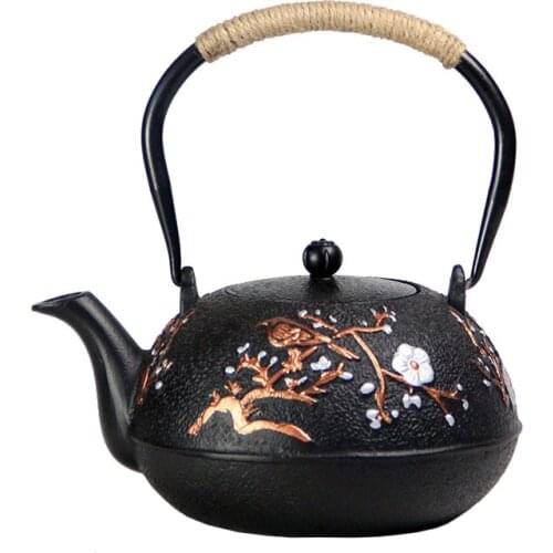 Iron Pot Cast Iron Boiling Water Tea Iron Tea Pot Pig Iron Pot Iron Pot Household Pig Iron Pot Iron Pot Teapot Tea Set