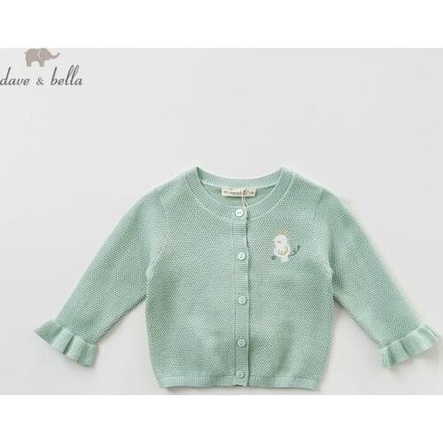 DBZ9917 dave bella spring infant baby girls fashion cardigan kids toddler coat children boutique knitted sweater