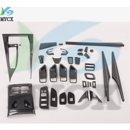 For Toyota Avalon XX50 2019 2020 ABS black carbon fiber pattern interior set 35 piece set decorative parts