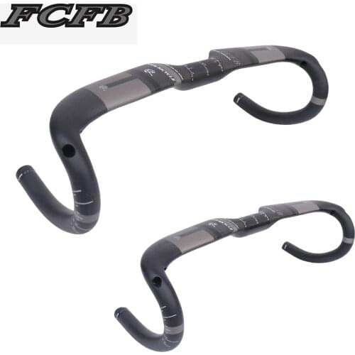FCFB carbon handlebar grey black matt glossy 4 holes Internal handlebar Small resistancer steering-wheel bike accessories