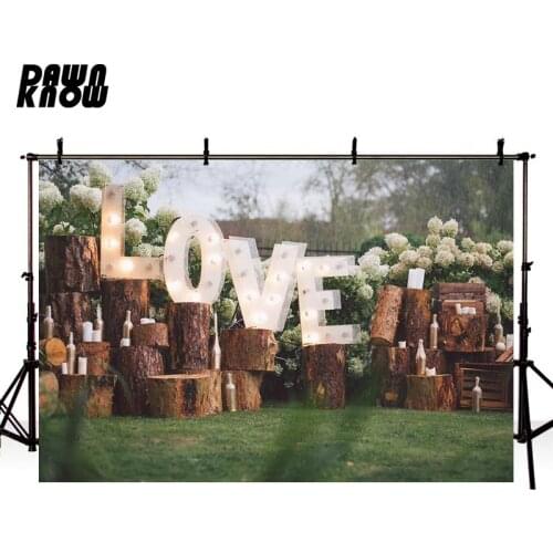 DAWNKNOW Flower Outdoor Photography Background Backdrop For Lover Photocall Wedding Celebrations Photo Studio Customize lv2271