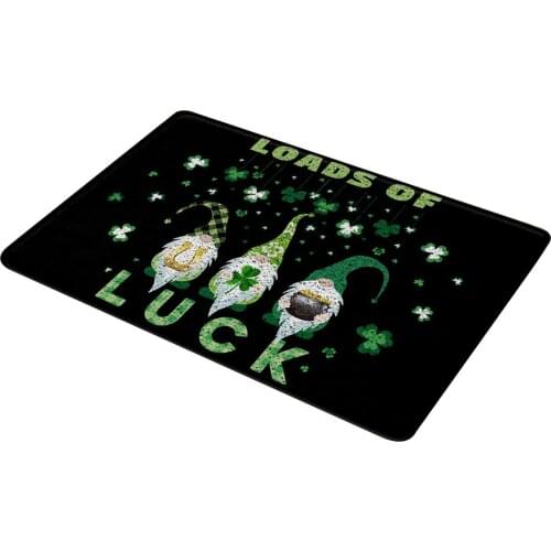 40*60cm Bath Mat St. Patricks Day Mat Bedroom Clover Non-slip Carpet Home Decoration Door Mat Absorbent Floor Mat Carpet Floor