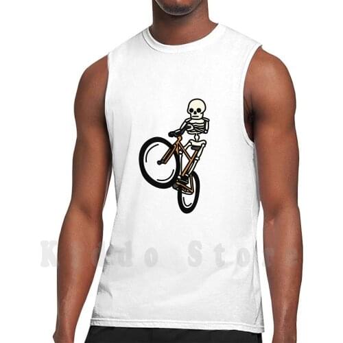 Fixie Wheelie Skeleton Dude tank tops vest 100% Cotton Wheelie Fixie Fixed Gear Single Speed Fixie Bike Single Speed Bike