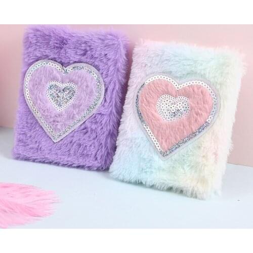 Cute Cartoon Colorful Soft Plush Cute Diary Book Notebooks For Girls Portable Pocket Diary Planner Notepad Paper Stationery 20