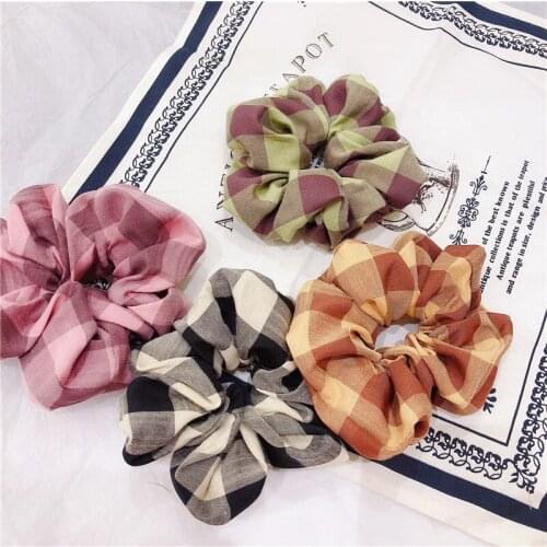 Fashion Girls Fabric art hair accessories Cute Sweet Kids Girls hair band headband rubber band easy matching elastic hair bands