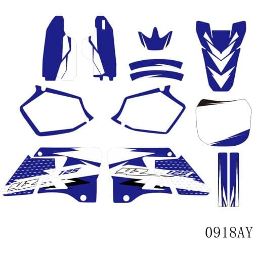 Full Graphics Decals Stickers Motorcycle Background Custom For YAMAHA YZ125 YZ250 YZ 125 YZ 250 1996 1997 1998 1999 2000 2001
