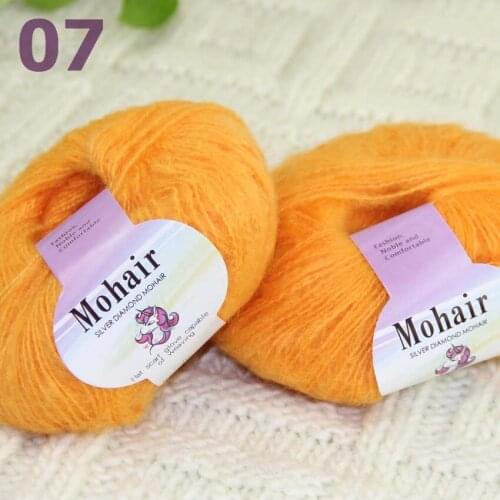 Sale New 2BallsX25g Luxury Soft Mohair Warm Wrap Shawl Hand Knit Crochet Yarn 291-07 Jaffa