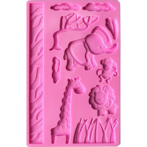 2017 New Christmas Decorations For Cake Silicone Animal Mold DIY Fondant Cake Decorating Tools Cupcake Kitchen Accessories KY01