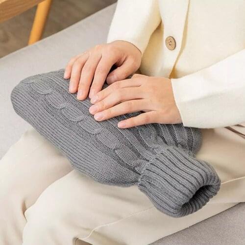 Warm Protective Heat Preservation Cover Safe Hot Water Bottle Removable Knitted Cold-proof Washable Large Winter Protective Case