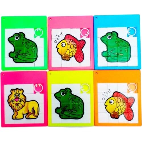 12X plastic sliding slider puzzle toy kid party favor play game gift E1778WC novelty birthday prize carnival Pinata bag fille