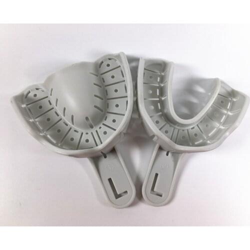 5Sets(30pcs) Dental Plastic Impression Trays Set Impalnt Autoclavable Perforated Large+Middle+Small