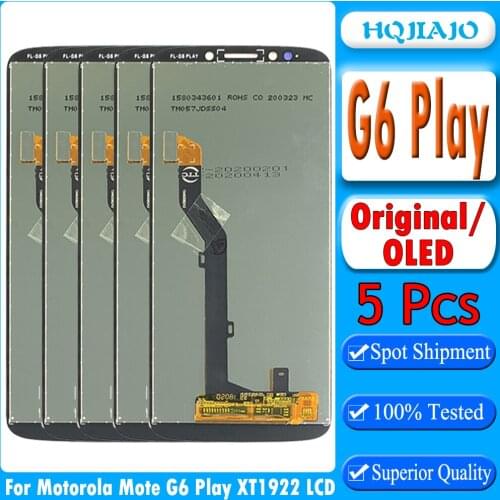 5 Pieces/Lot Test IPS LCD For Motorola Moto G6 Play Display Touch Screen XT1922-1 XT1922-3 XT1922-4 Digitizer G6 Play XT1922