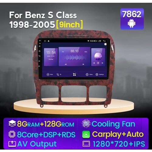 9"IPS Carplay Android11 CAR GPS Stereo Radio Multimedia Player For Mercedes Benz S Class W220 S280 S320 S350 S400 S430 S500 S600
