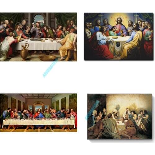 Full Drill Diamond Painting Jesus Last Supper 5D DIY Mosaic Diamond Embroidery Cross Stitch Kits Home Decor